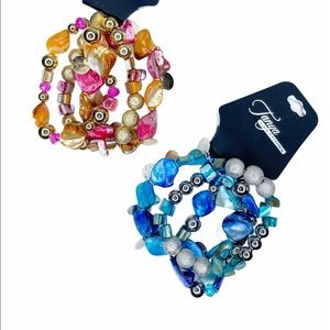 💐3 Stretchy Shell Summer Beaded Bracelet Set